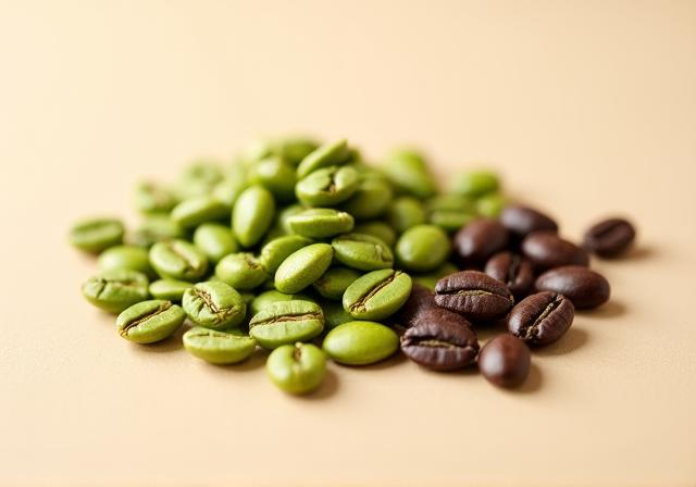 Chicchi di caffè verde monorigine prima della tostatura